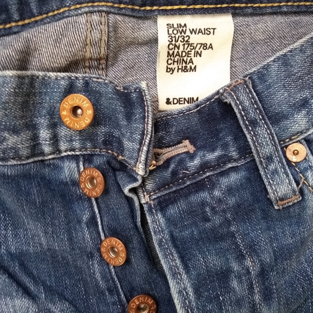 Jeans, H&M &Denim, Men's 31 x 32, Slim Low Waist